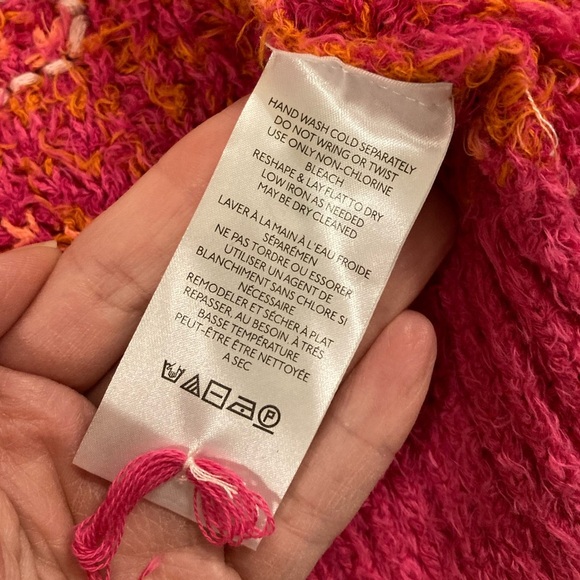 By Anthropologie Embroidered Cardigan Sweater Pink Combo Small - Picture 15 of 16